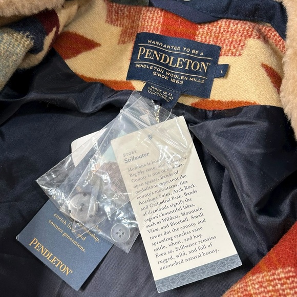 PENDLETON | Women’s Stillwater Tan Brownsville Coat - Sz Large - NWT - Picture 7 of 15